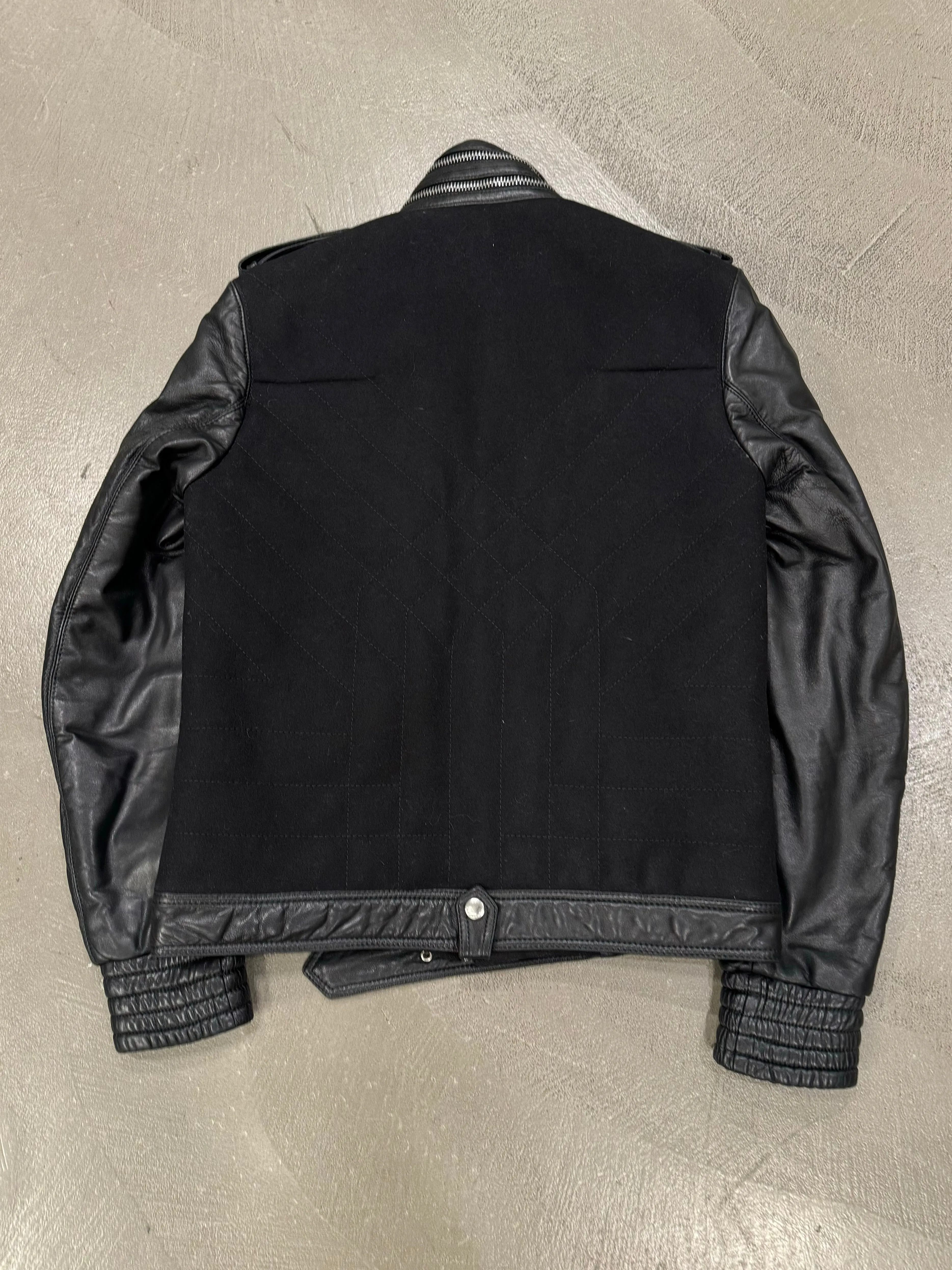 A/W2004 Dior Homme by Hedi Slimane VOTC biker leather jacket with gloves