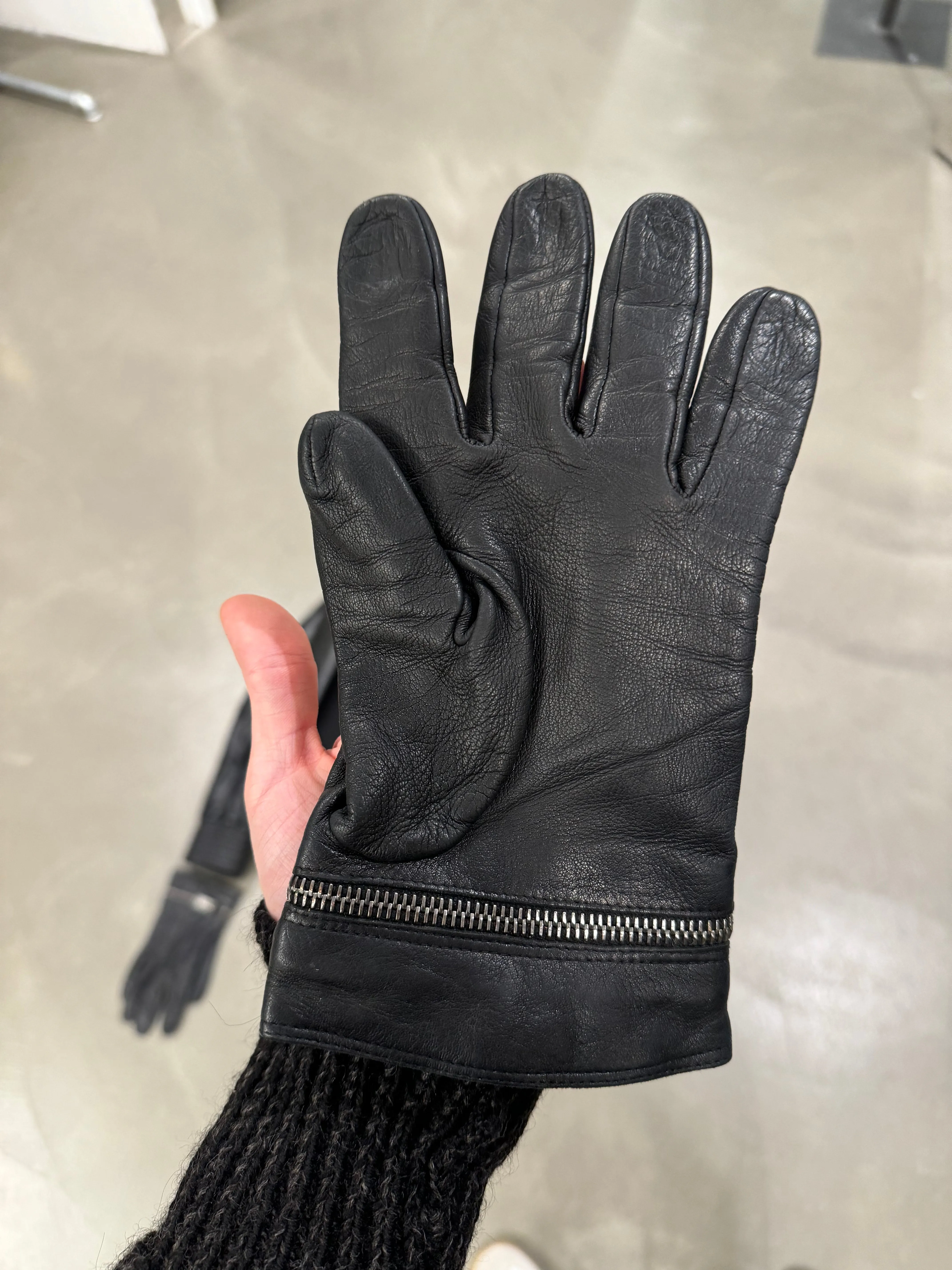 A/W2004 Dior Homme by Hedi Slimane VOTC biker leather jacket with gloves