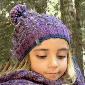 Baby Alpaca Kid's Hat - Purple, Peru