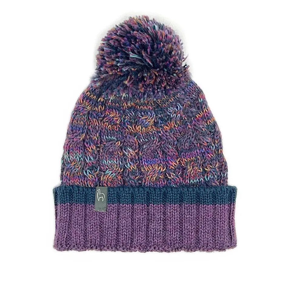 Baby Alpaca Kid's Hat - Purple, Peru