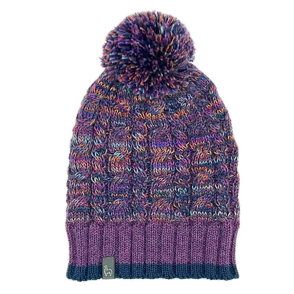 Baby Alpaca Kid's Hat - Purple, Peru