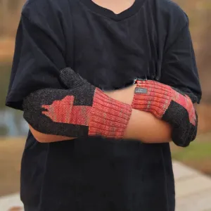 Baby Alpaca Kid's Mittens - Coral Alpaca, Peru