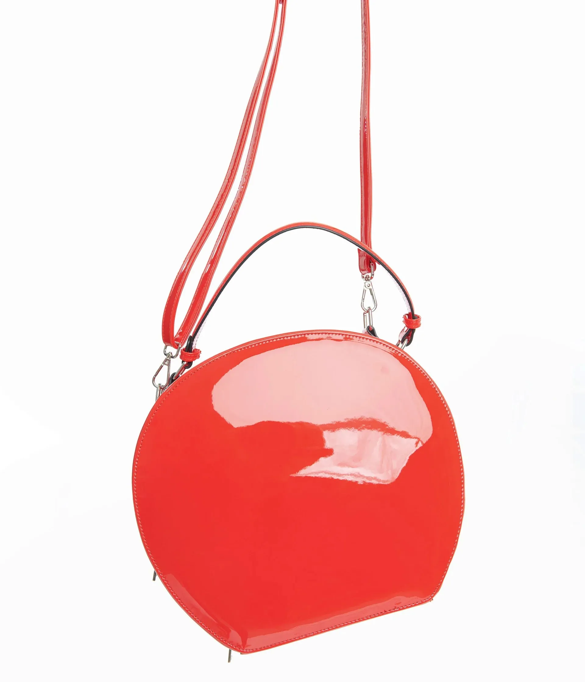 Barbie X Unique Vintage 1950s Red Leatherette Commuter Set Circle Bag
