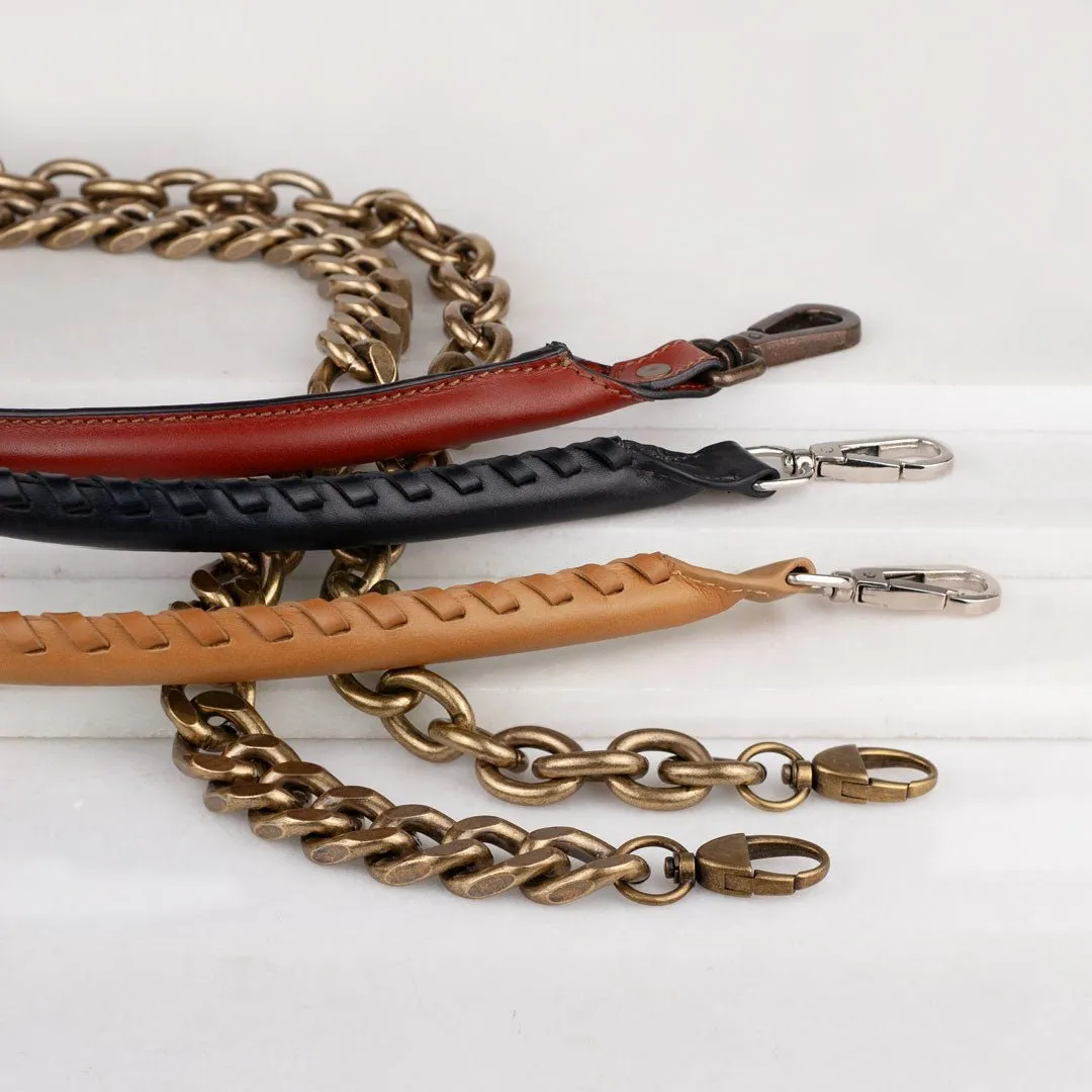 Baseball Stitch - Italian Leather Black Strap