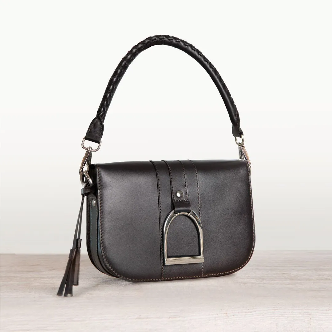 Baseball Stitch - Italian Leather Black Strap