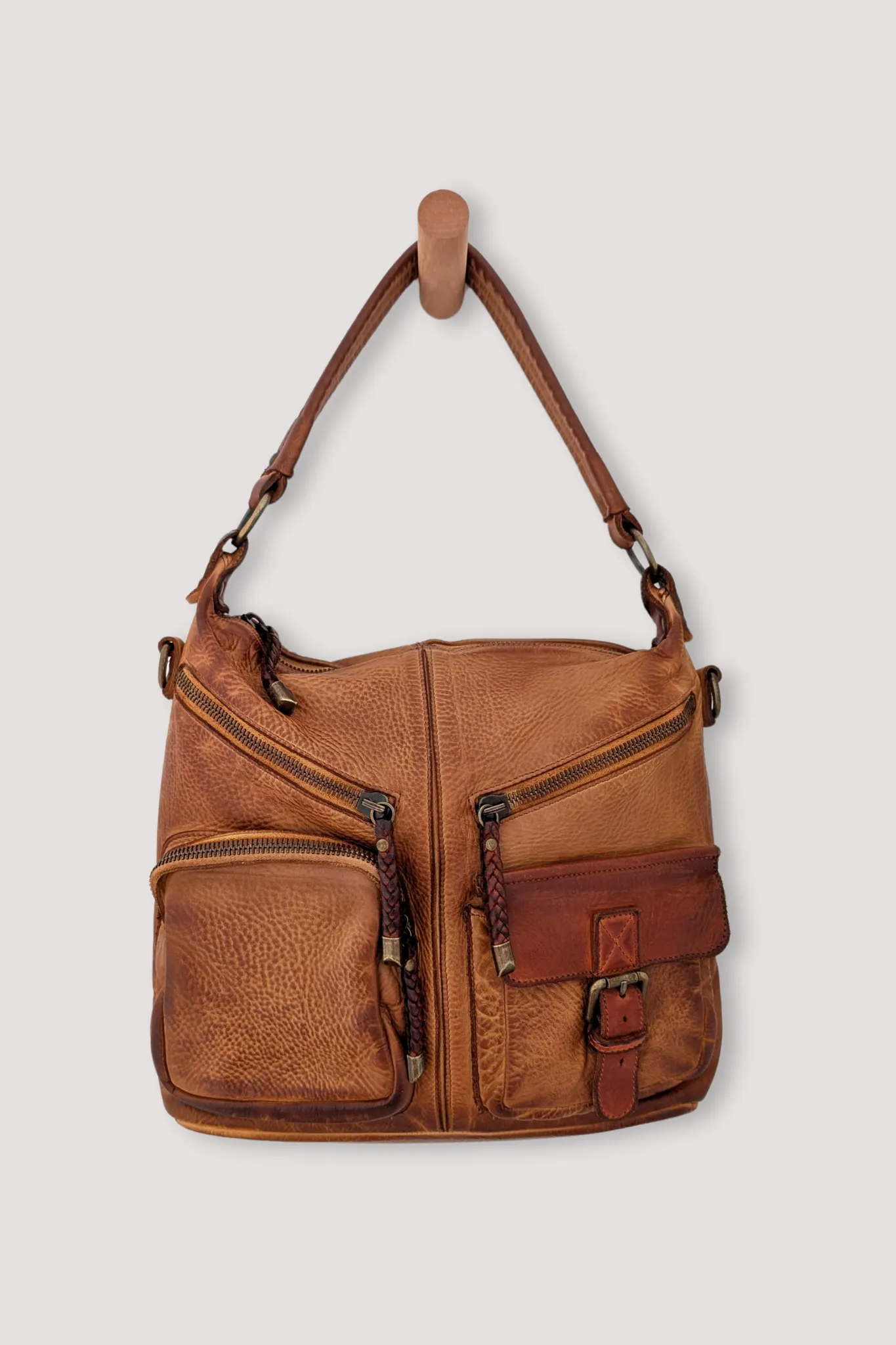 Bayside84 Multipocket Shoulder Bag - Cognac - Canada