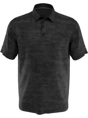 Big & Tall Digital Heather Camo Jacquard Print Golf Polo