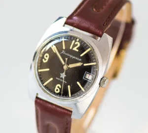 Black military men's watch tomboy, shockproof men watch, dust proof men watch Komandirskie, mechanical watch 70s, new nylon or leather strap