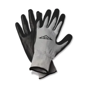 Black Nitrile-Dipped Gloves Medium - Gray