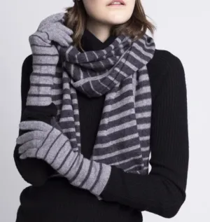 Blake Cashmere Striped Gloves