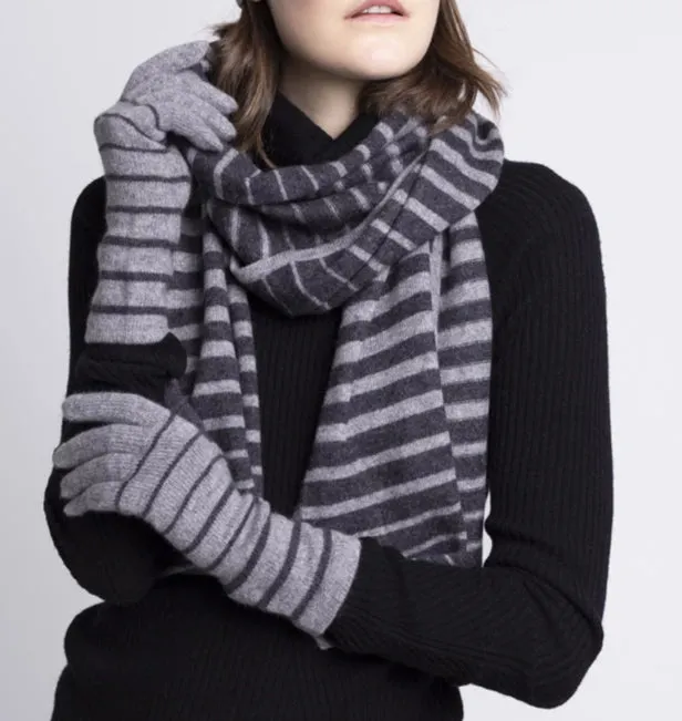 Blake Cashmere Striped Gloves