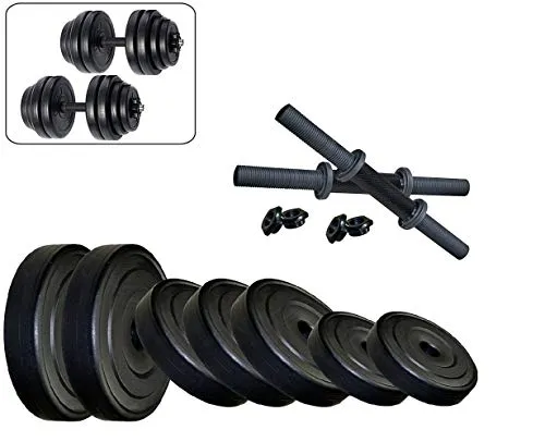 Body Maxx 8Kg-Combo 14 Dumbbells Kit 15 Inches Dumbells Rod