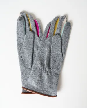 bourget wool texting gloves - gray