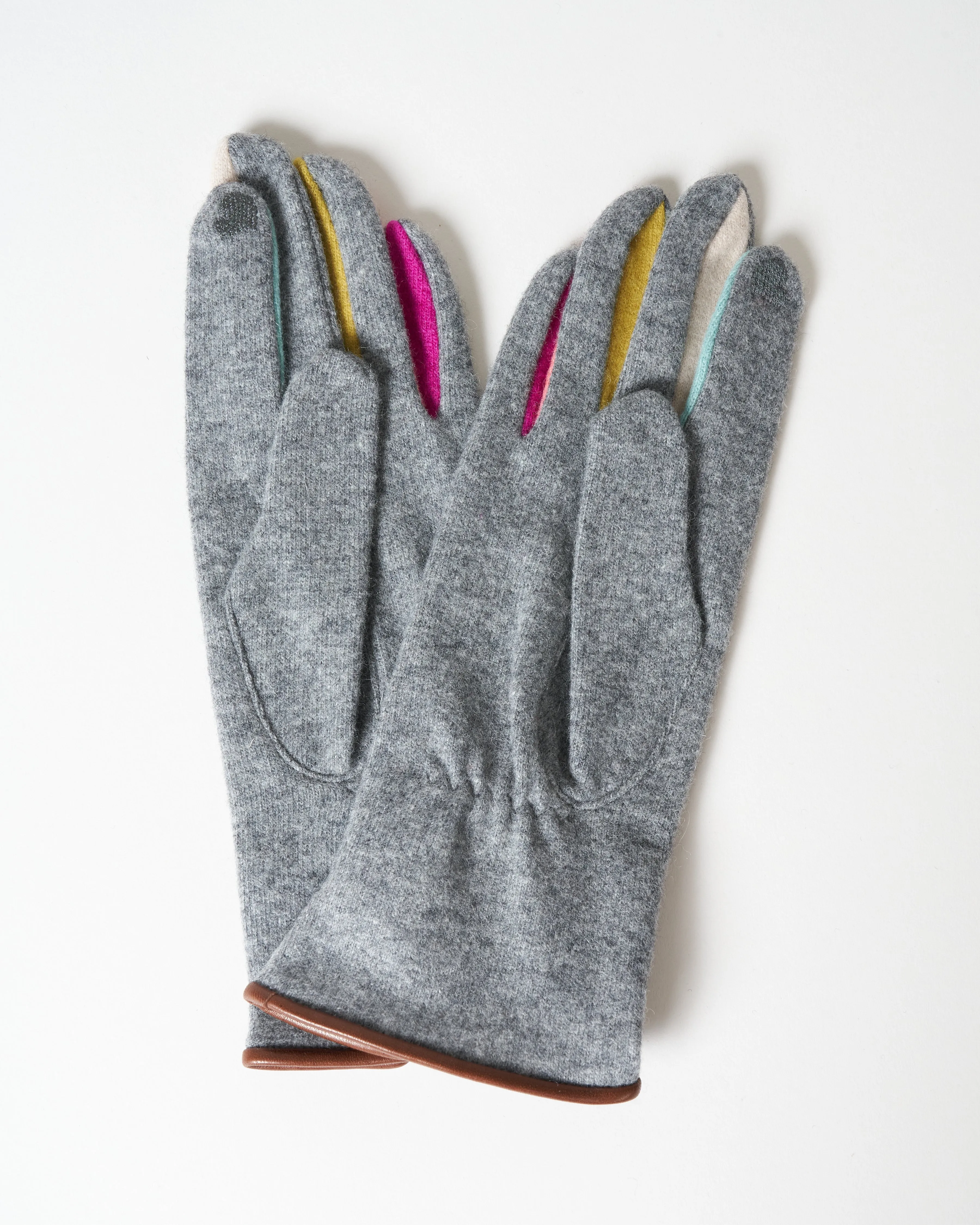 bourget wool texting gloves - gray