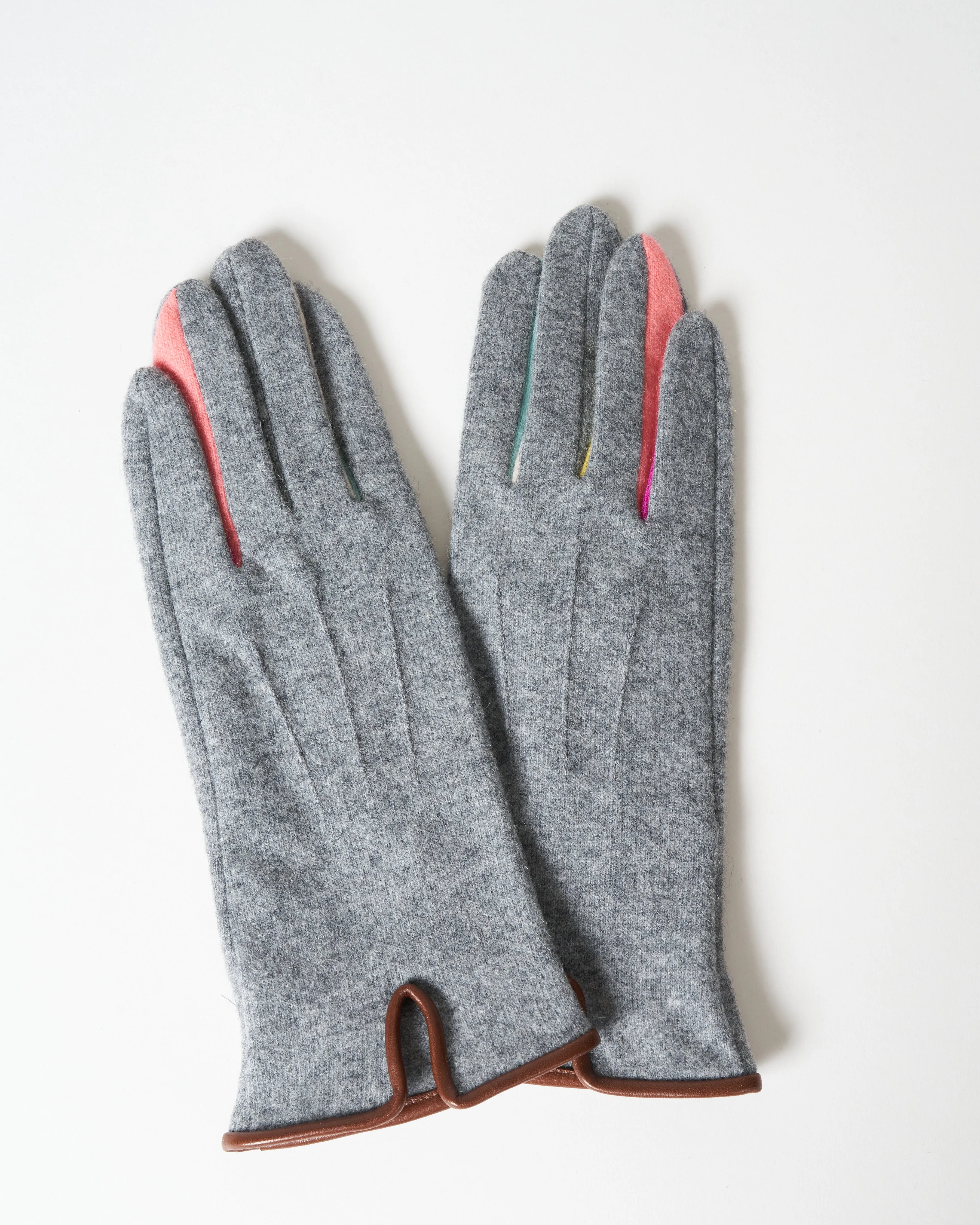bourget wool texting gloves - gray