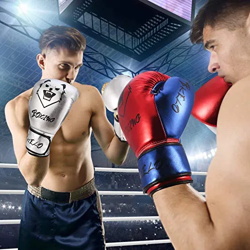 Boxing Gloves, Training Fight Gloves Kickboxing Gel Sparring Gloves, Muay Thai Style Punching Heavy Bag Mitts Pro Grade for Men & Women