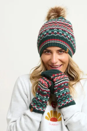 Brakeburn - Fair-isle Knitted Beanie & Scarf Set
