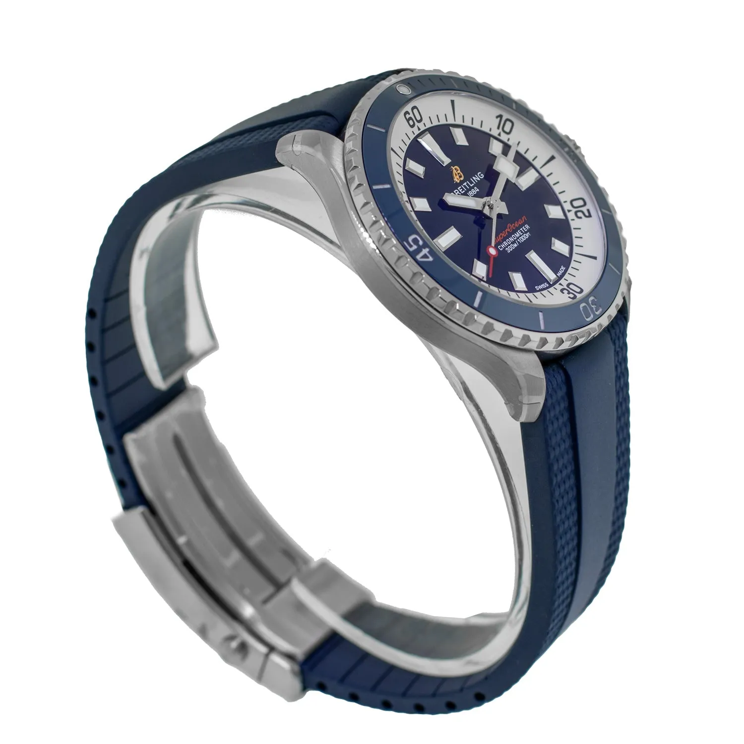 Breitling Superocean 42mm Stainless Steel Blue Index Dial Blue Bezel A17375