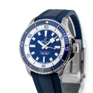 Breitling Superocean 42mm Stainless Steel Blue Index Dial Blue Bezel A17375