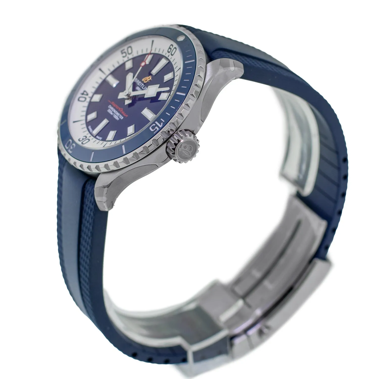 Breitling Superocean 42mm Stainless Steel Blue Index Dial Blue Bezel A17375