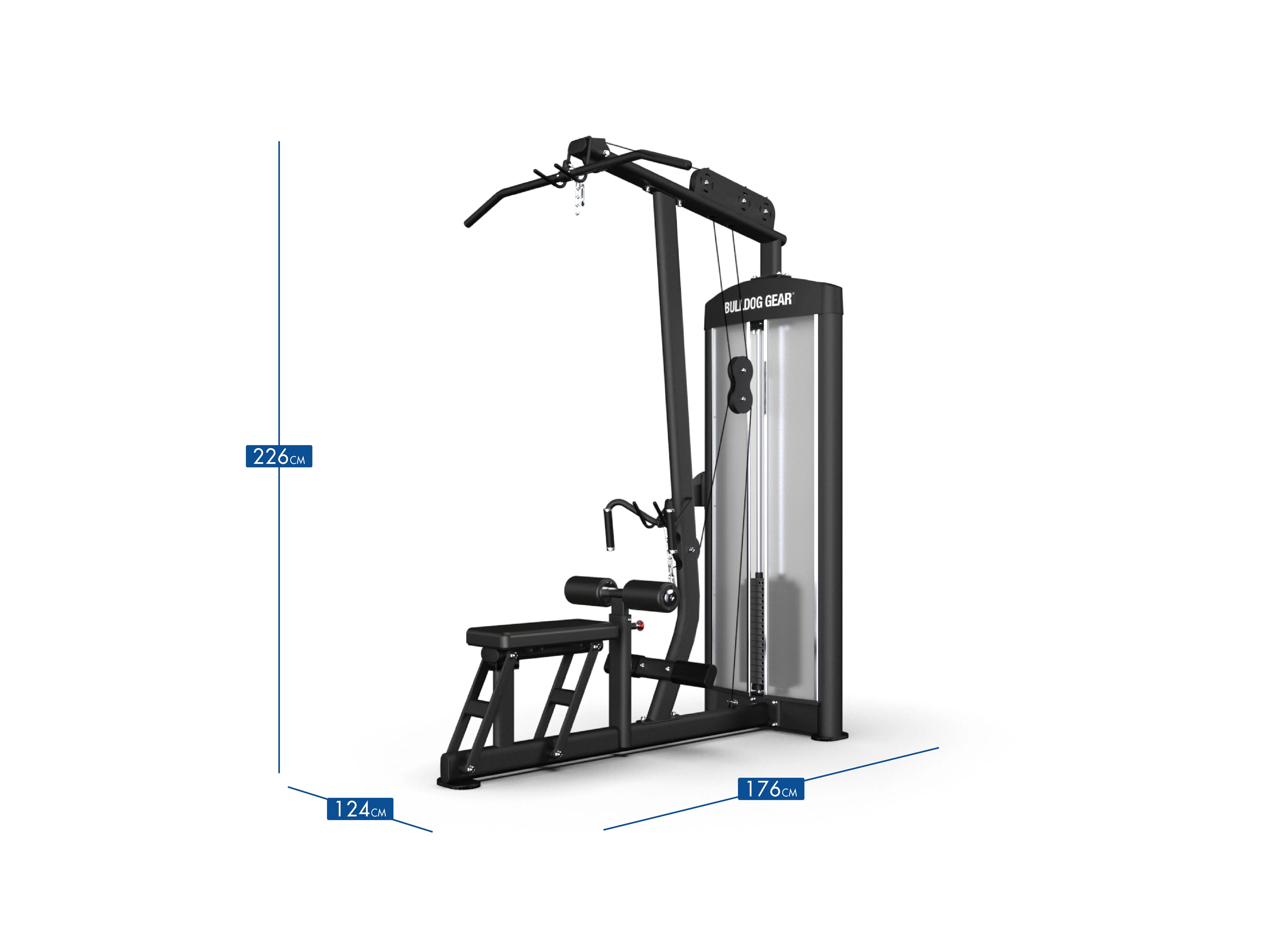 Bulldog Gear - Dual Function Lat Pulldown/Seated Row Machine 113kg Stack