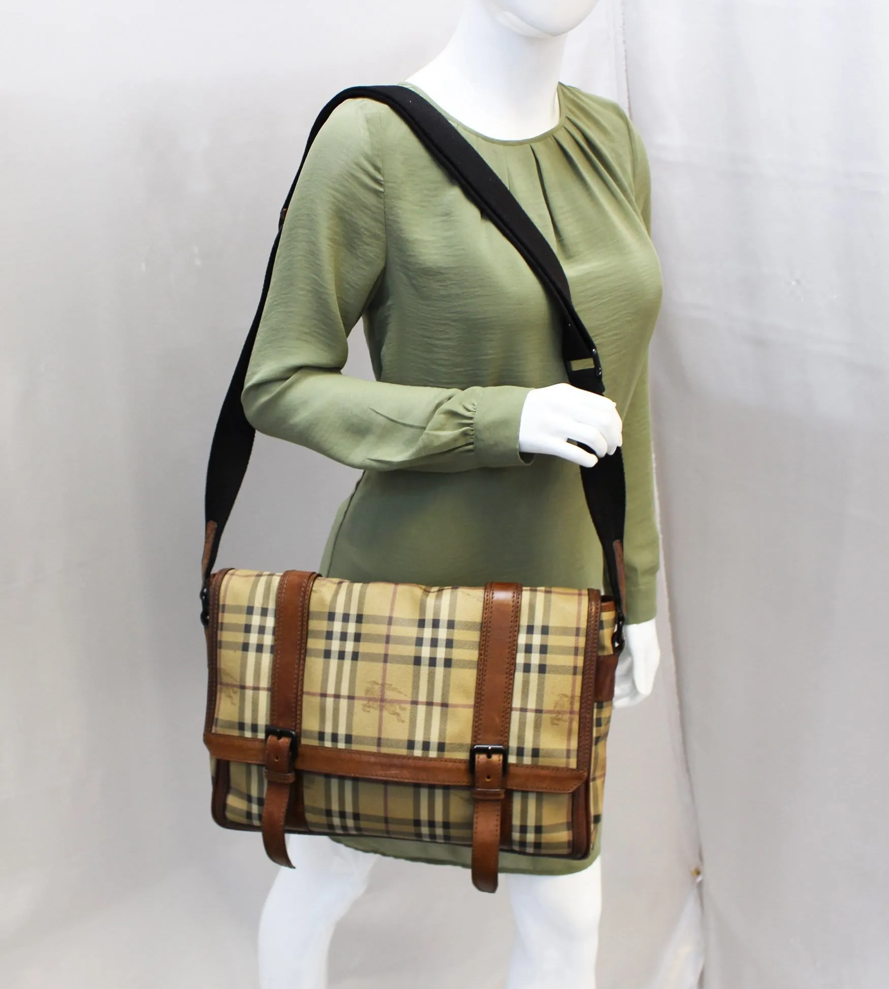 BURBERRY Horseferry Check Messenger Travel Bag - Sale