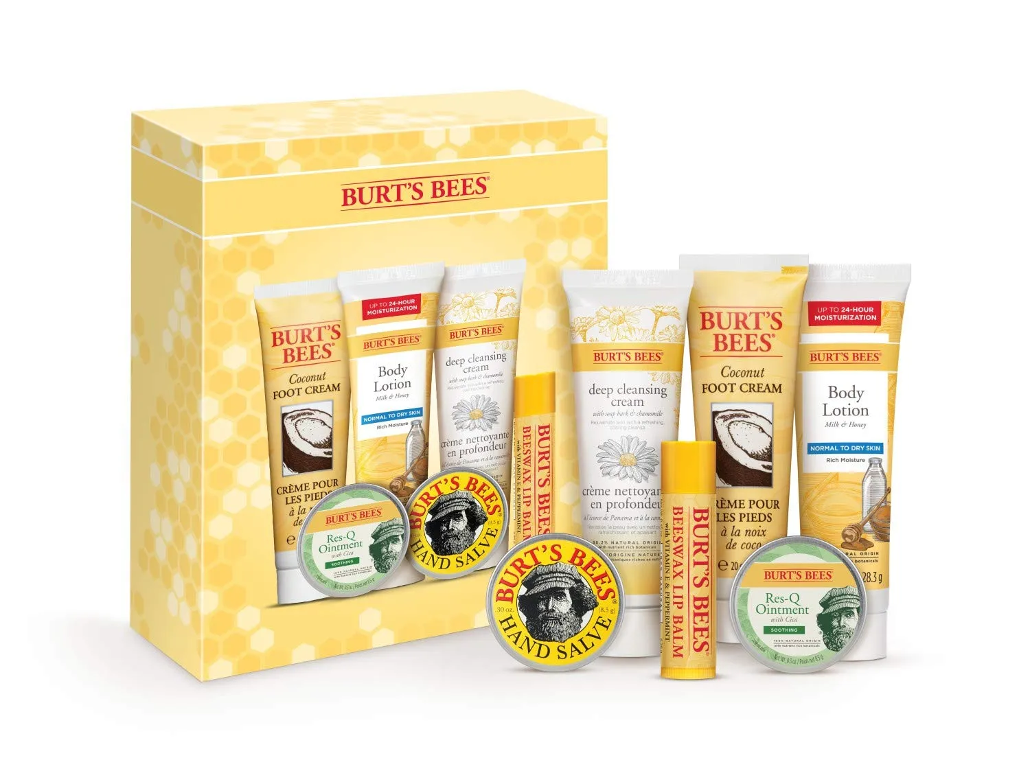 Burt's Bees Gift Set, 3 Hand Repair Moisturizing Products - Almond & Milk Cream, Lemon Butter Cuticle Cream, Shea Butter Cream, with Gloves