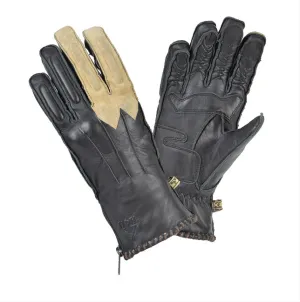 BY CITY WINTER SKIN GLOVES . BLACK/CREAM