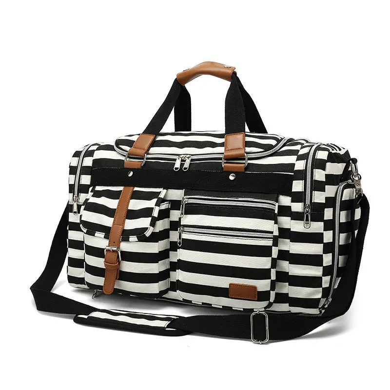 Canvas Leather Duffle Bag Canvas Travel Bag With Shoes Compartment Waterproof Canvas Gym Bags Travel Gift YY016
