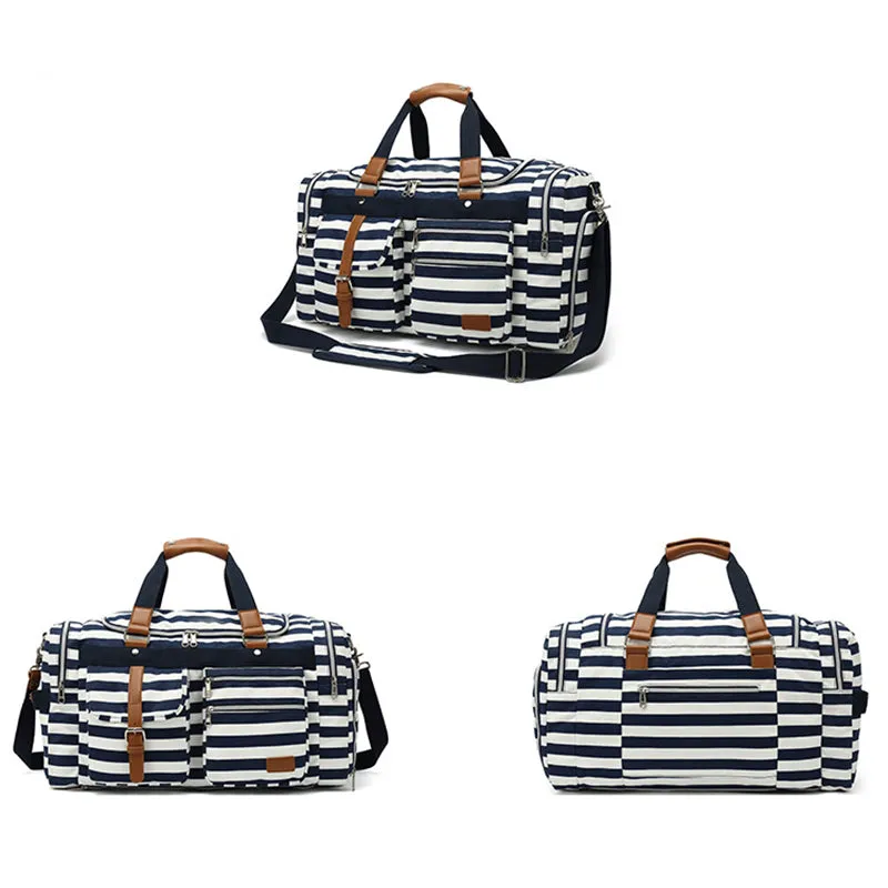 Canvas Leather Duffle Bag Canvas Travel Bag With Shoes Compartment Waterproof Canvas Gym Bags Travel Gift YY016