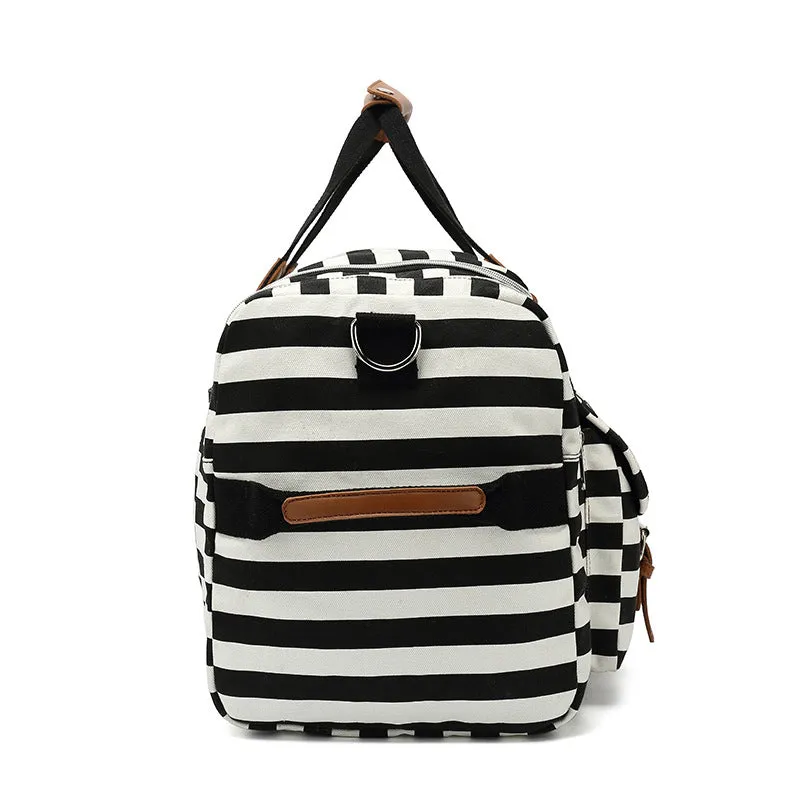 Canvas Leather Duffle Bag Canvas Travel Bag With Shoes Compartment Waterproof Canvas Gym Bags Travel Gift YY016