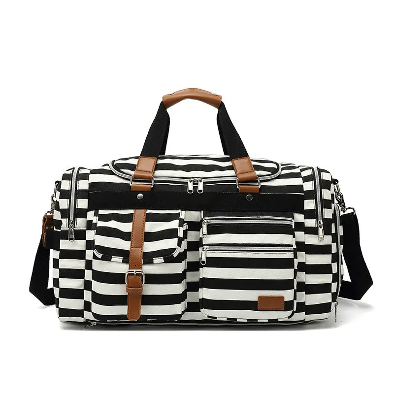 Canvas Leather Duffle Bag Canvas Travel Bag With Shoes Compartment Waterproof Canvas Gym Bags Travel Gift YY016