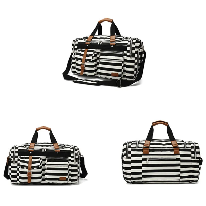 Canvas Leather Duffle Bag Canvas Travel Bag With Shoes Compartment Waterproof Canvas Gym Bags Travel Gift YY016