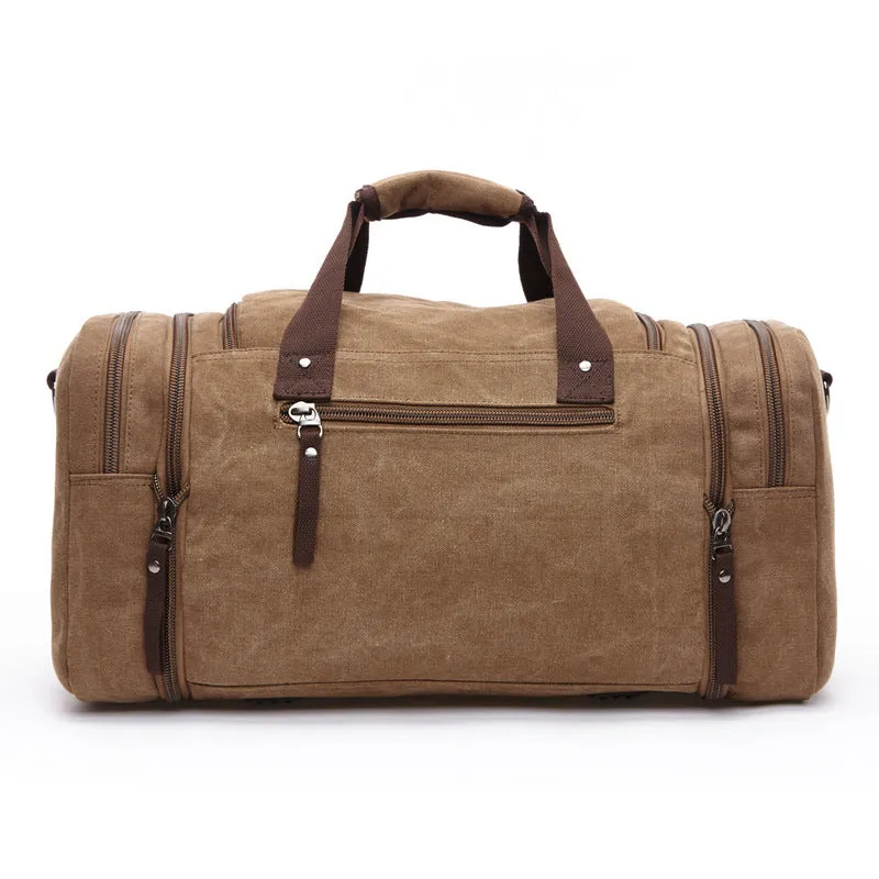 Canvas Travel Duffel Bag Canvas Weekend Bag Casual Carry On Bag For Men And Women