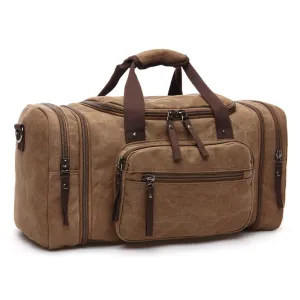 Canvas Travel Duffel Bag Canvas Weekend Bag Casual Carry On Bag For Men And Women