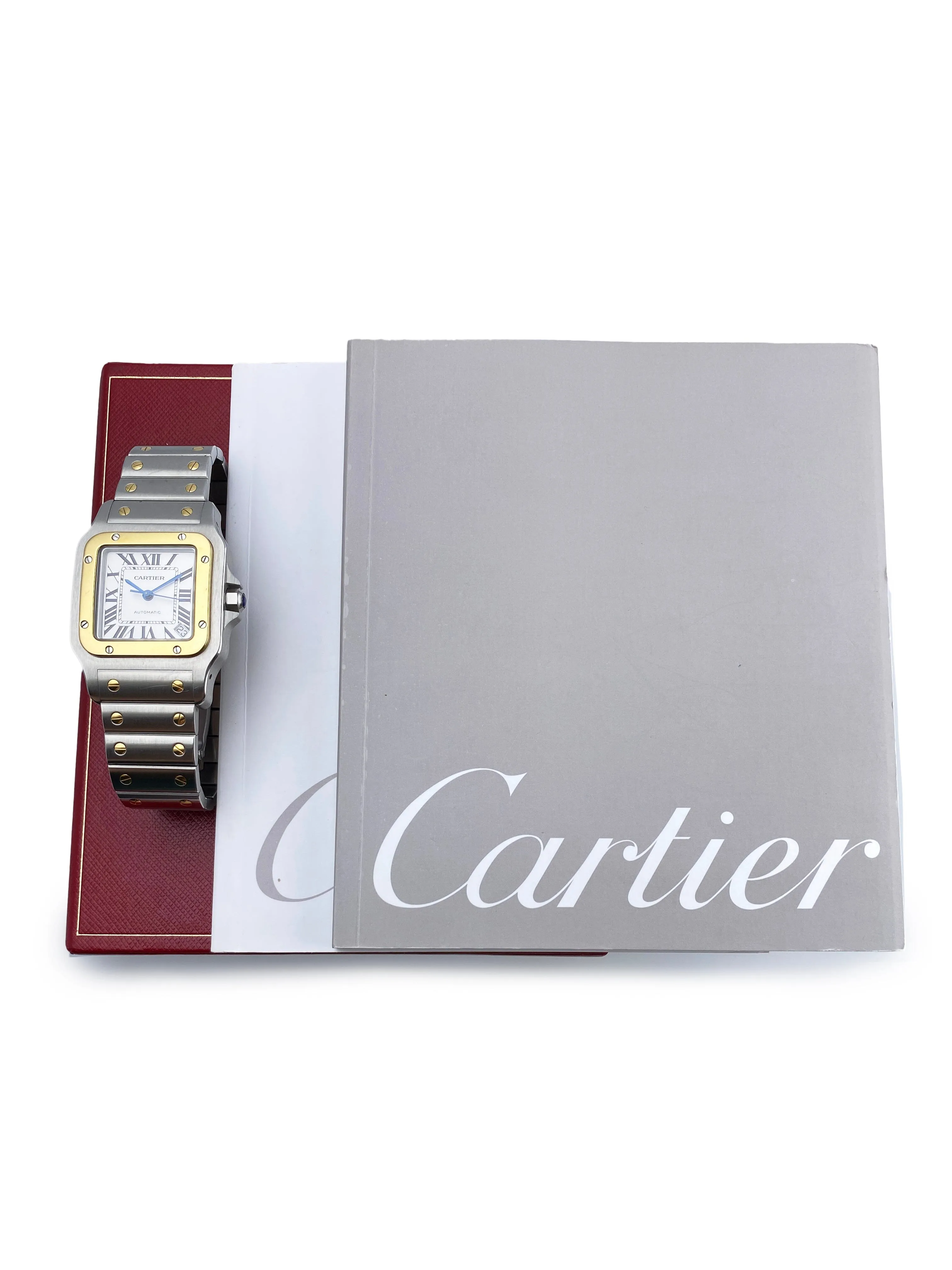 Cartier Santos W20099C4 Two-Tone Mens Watch Box Papers