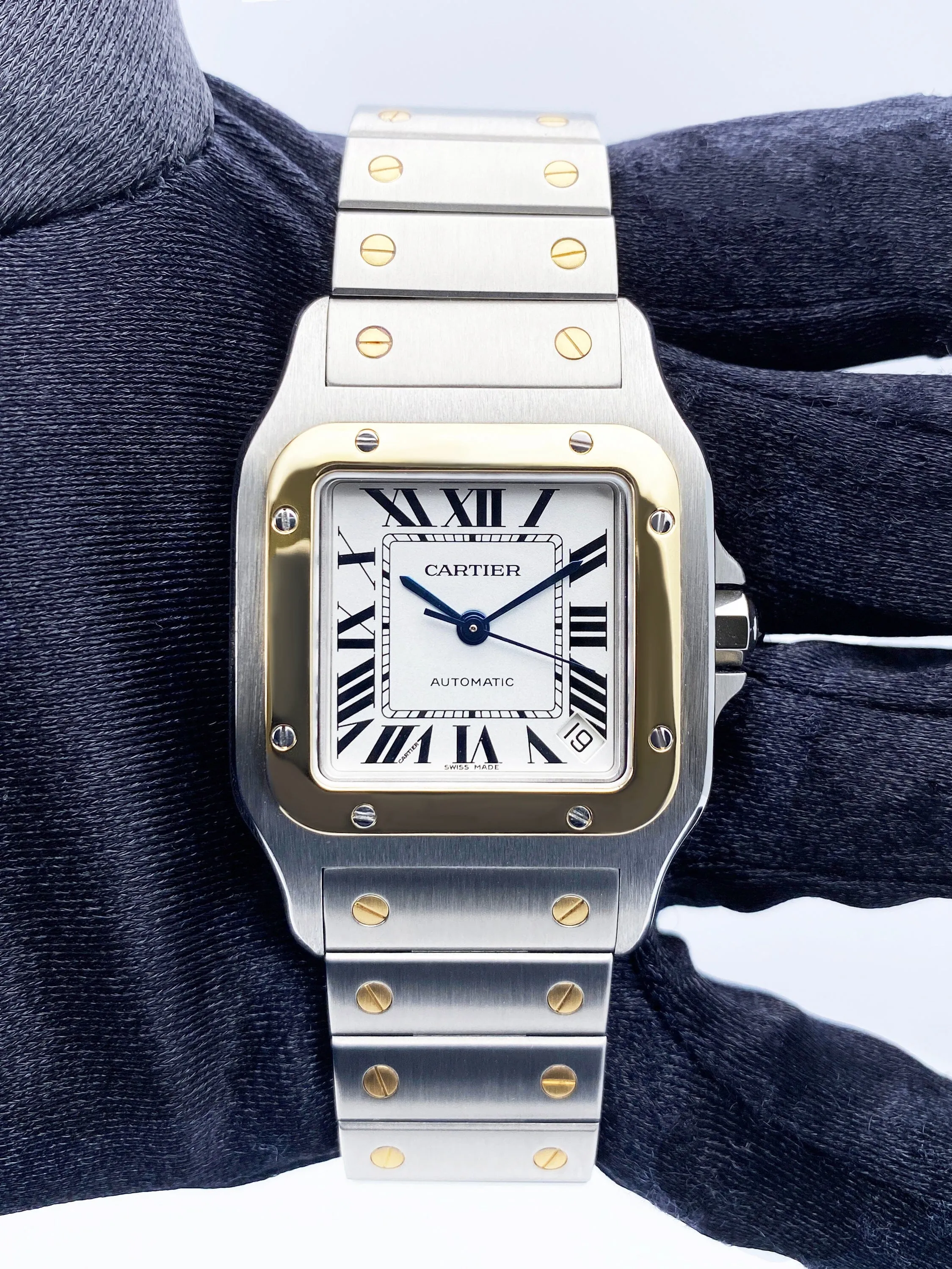 Cartier Santos W20099C4 Two-Tone Mens Watch Box Papers
