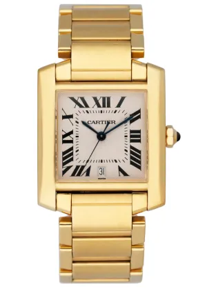 Cartier Tank Francaise 1840 18K Yellow Gold Mens Watch