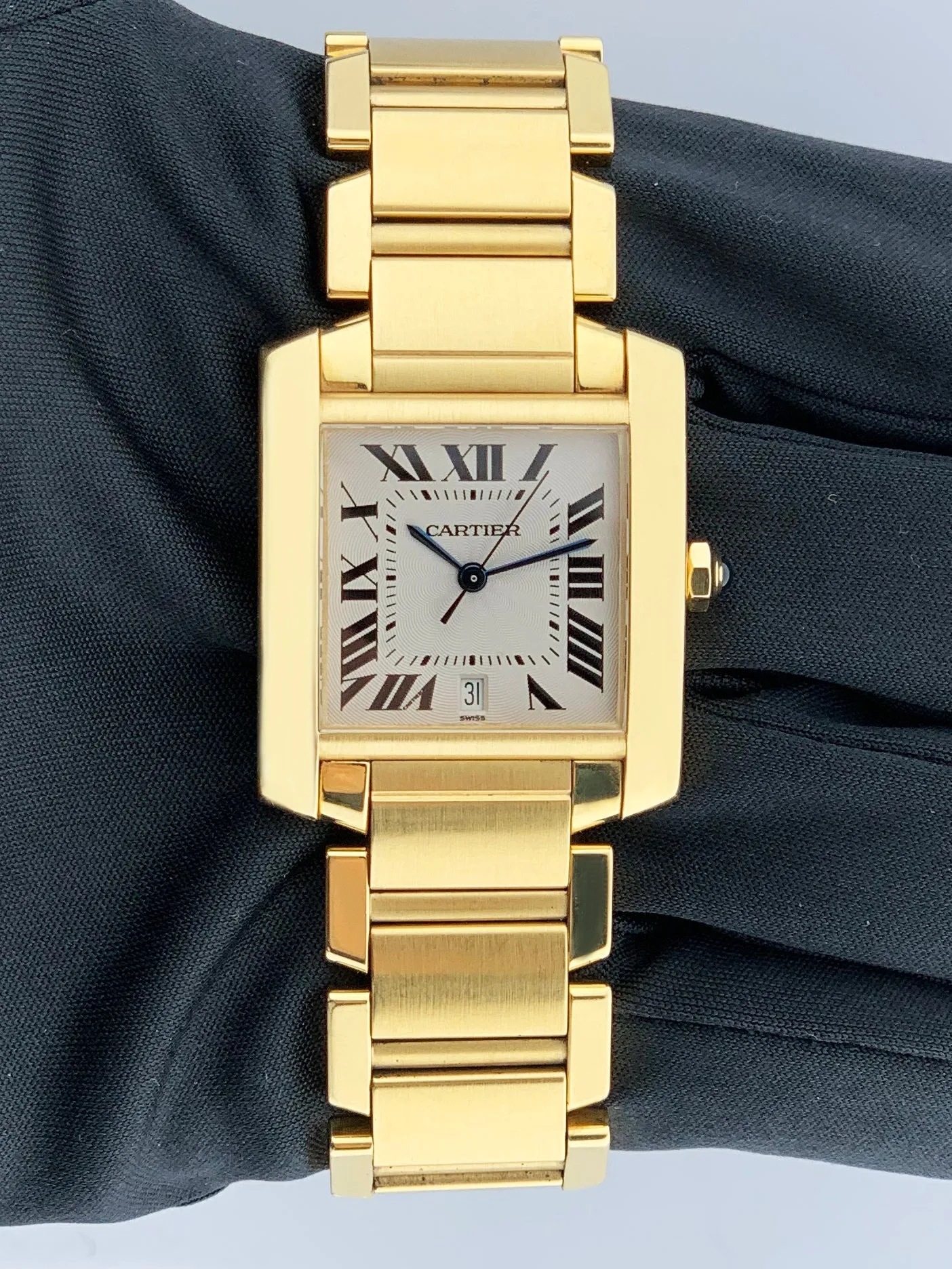 Cartier Tank Francaise 1840 18K Yellow Gold Mens Watch