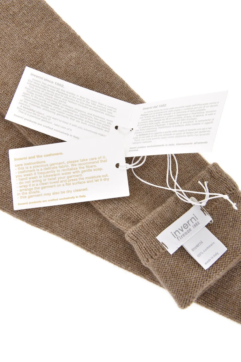 CASHMERE Μακριά Γάντια από Καμηλό Κασμίρ