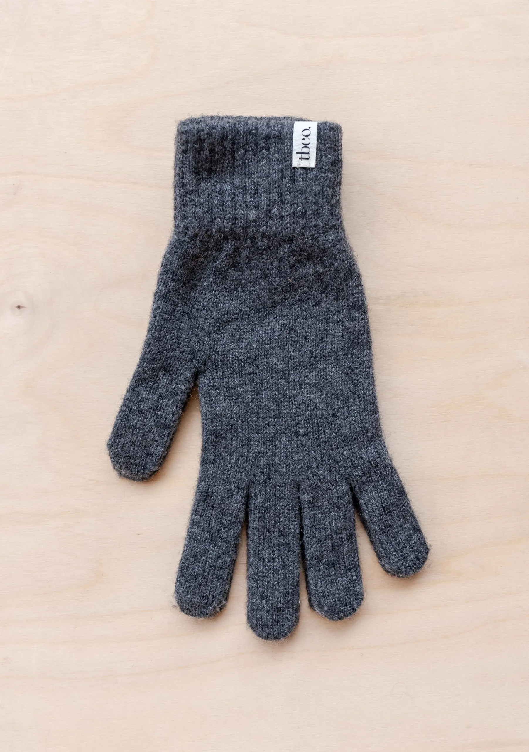 Cashmere & Merino Gloves in Charcoal Melange