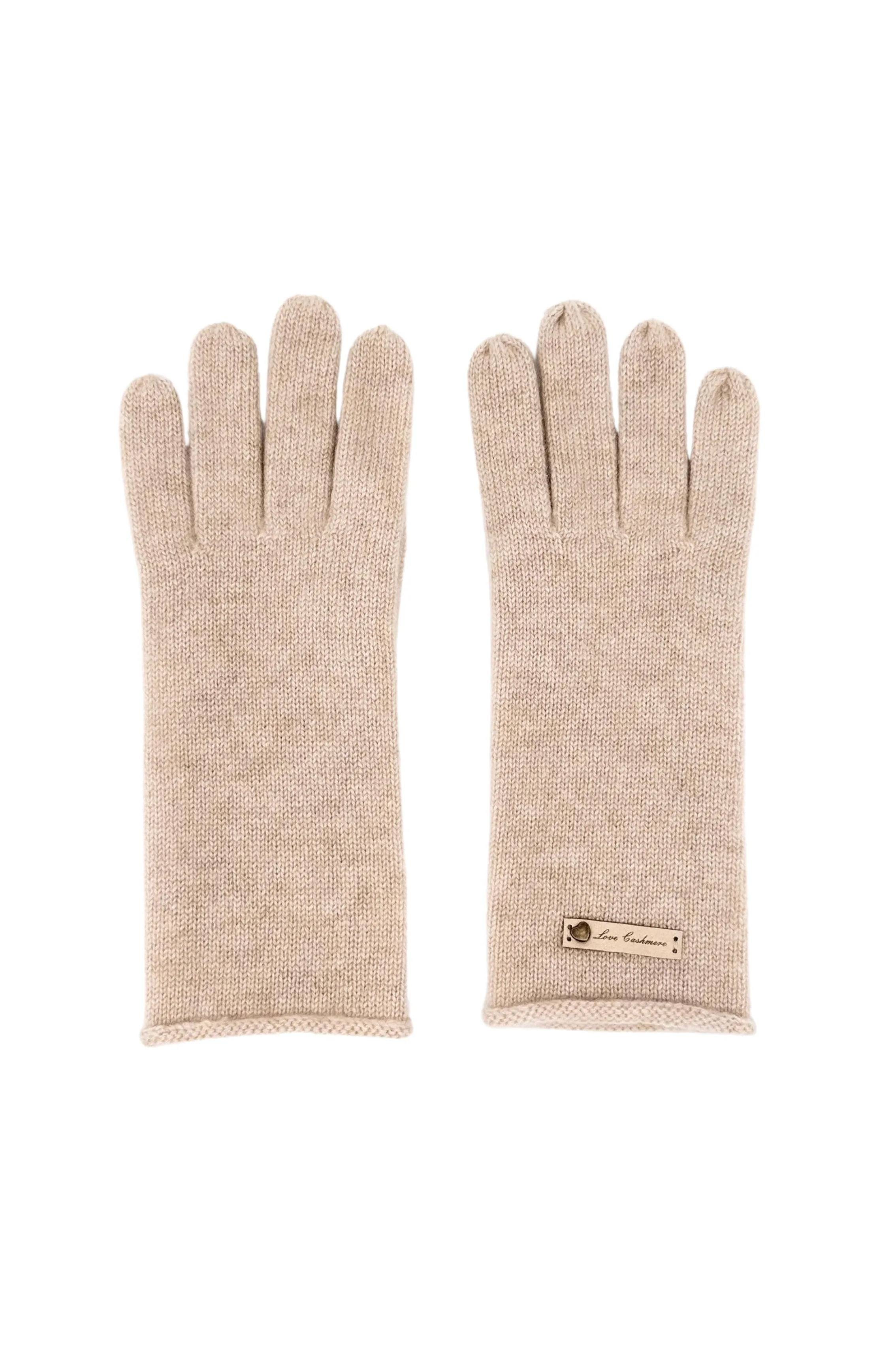 Cashmere Fine Knit Gloves - Cream
