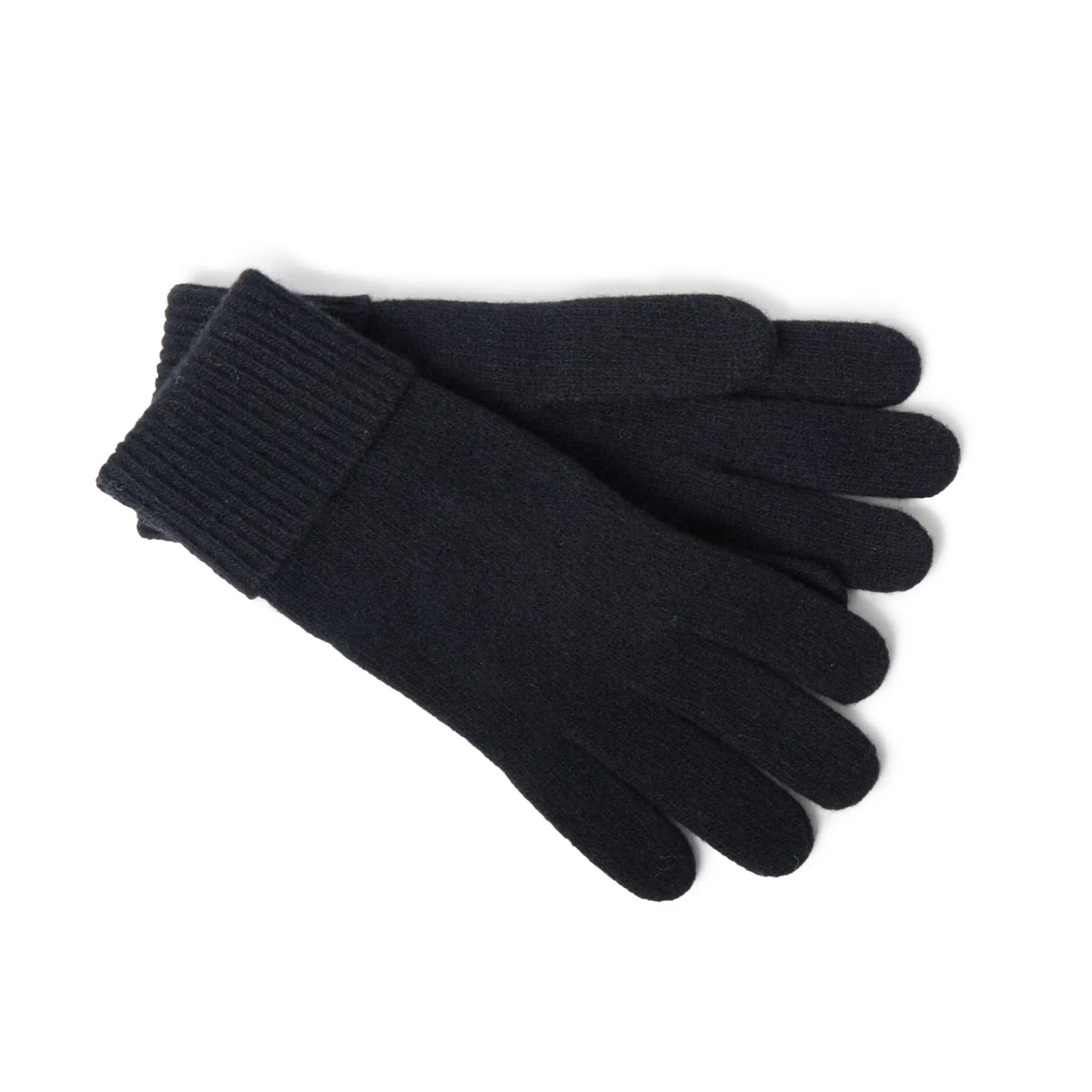 Cashmere Gloves With Ribbed Cuff: SK Purple