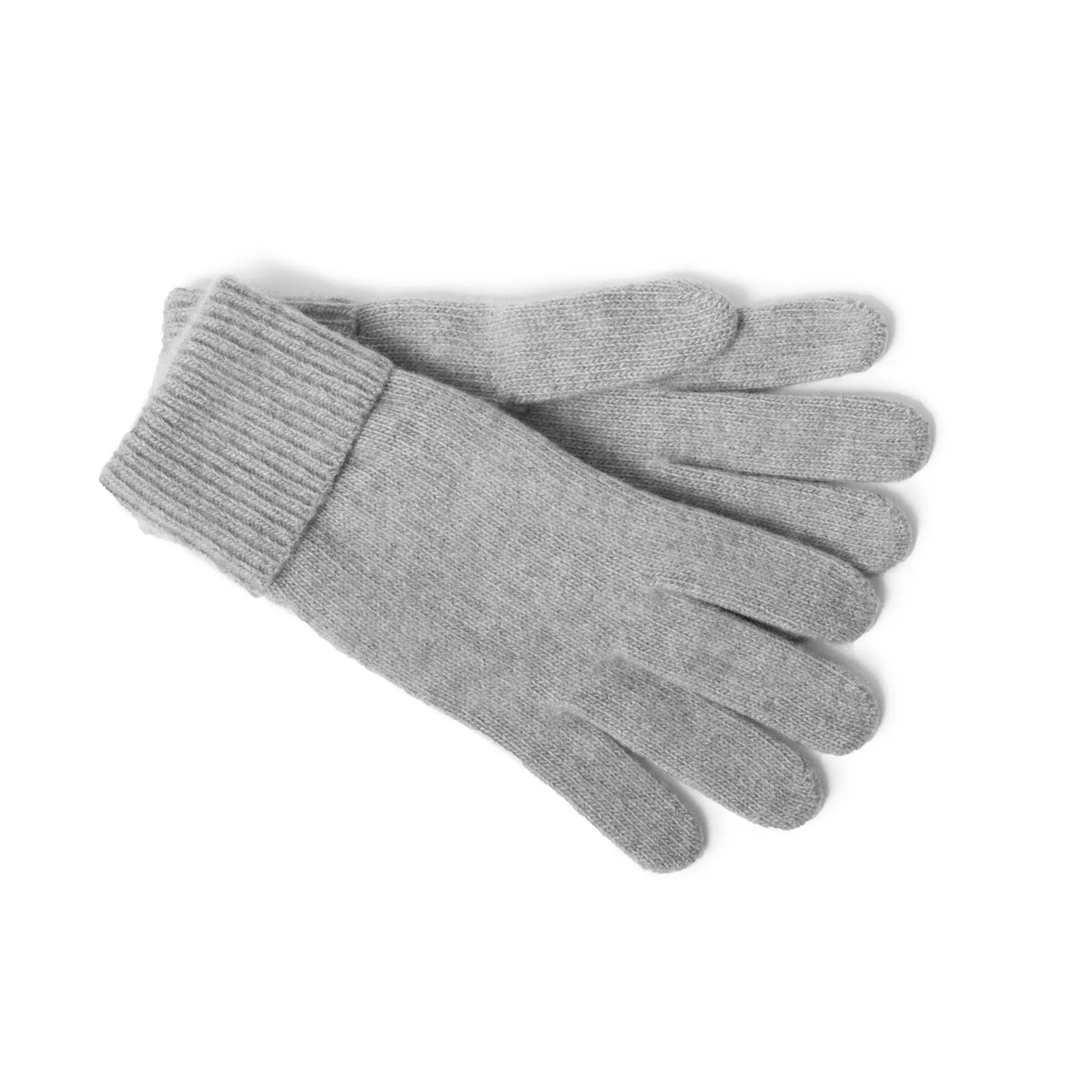 Cashmere Gloves With Ribbed Cuff: SK Purple