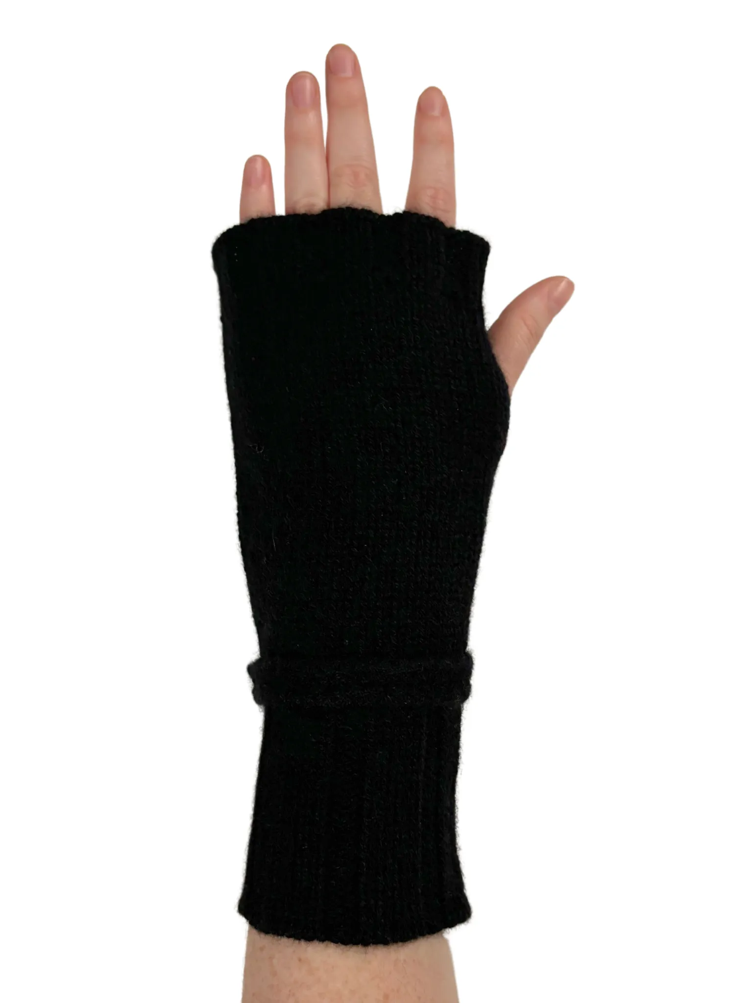 Cashmere Mittens in Black