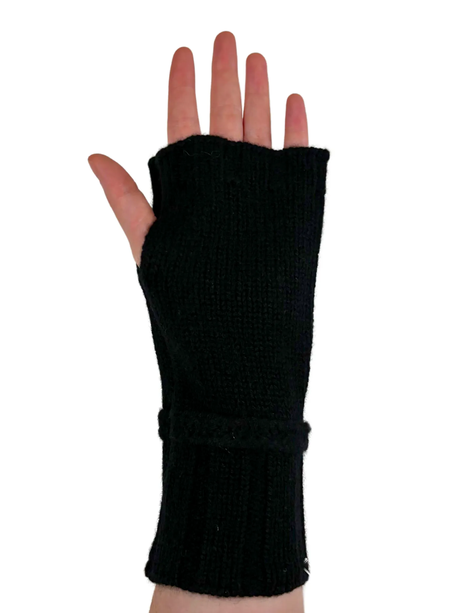 Cashmere Mittens in Black