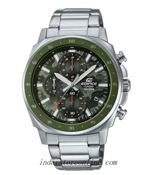 Casio Edifice Men's Watch EFV-600D-3C Standard Chronograph Stainless Steel Band Mineral Glass