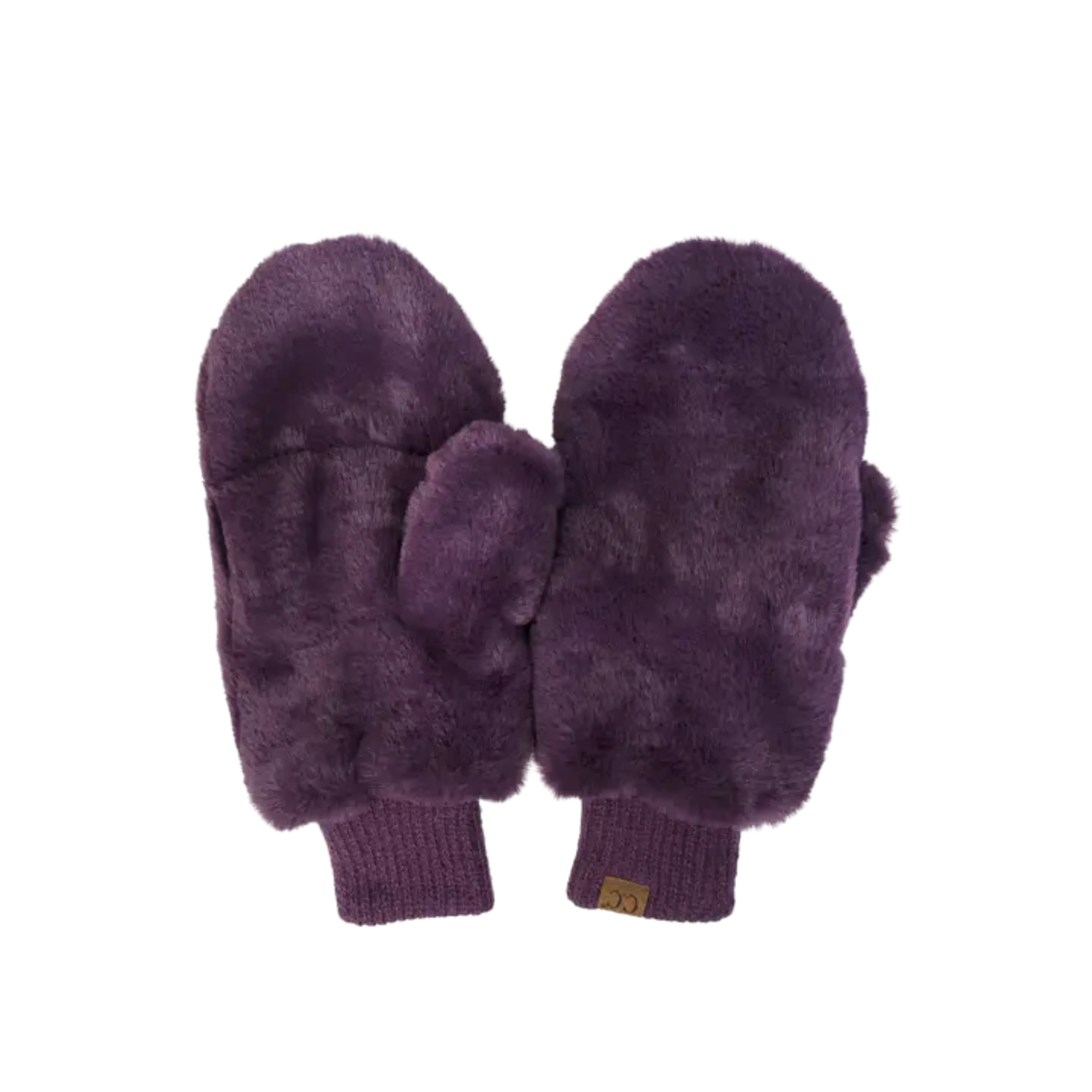 C.C Faux Fur Mittens with Shepherd Lining- Purple