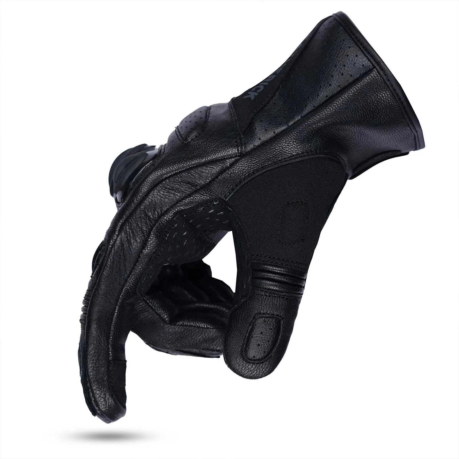 CE-Certified Men’s Motorbike Black Gloves