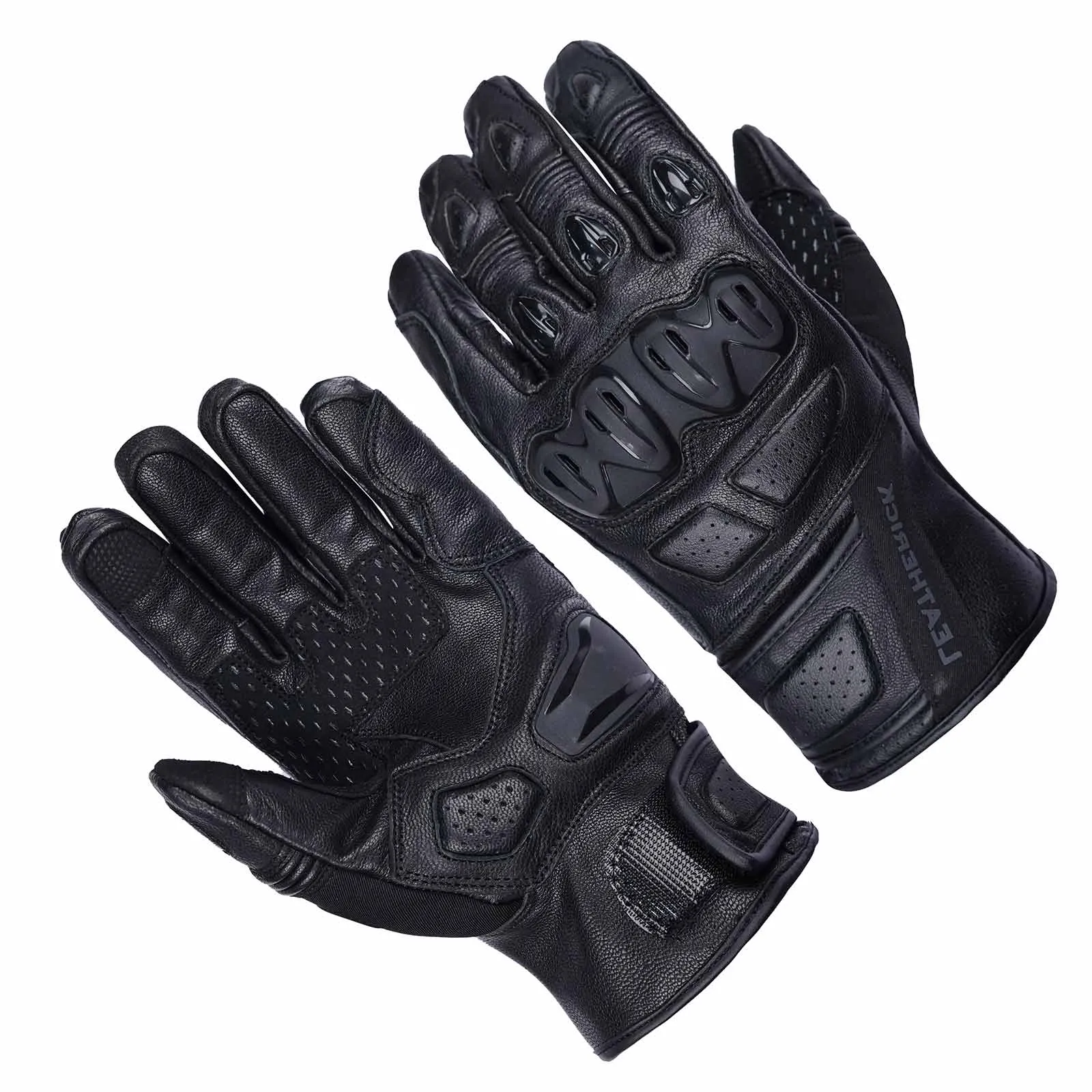 CE-Certified Men’s Motorbike Black Gloves